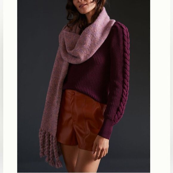 NWT Anthropologie Braided Fringe Scarf - Picture 2 of 8